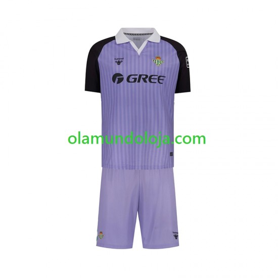 Camisola Real Betis Guarda-redes Retro Criança Equipamento Primeiro 2025-2026 Manga Curta